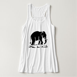 Asian Elephants Ahead Thai Elephant Trekking Sign Singlet