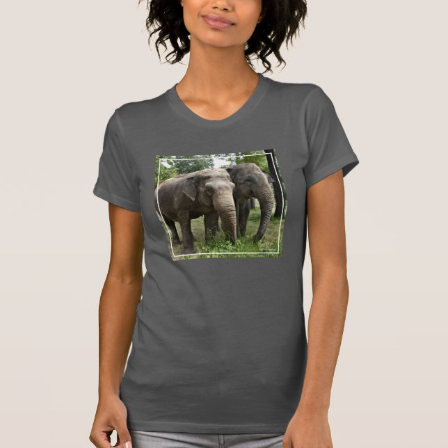 Asian Elephants Side by Side T-Shirt (Front)