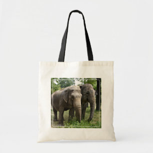 Asian Elephants Side by Side Tote Bag