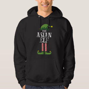 Asian Elf Matching Family Christmas Party Hoodie