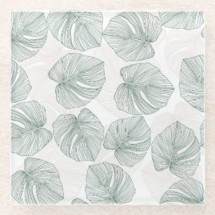 Asian Fabric Ikat: Traditional Seamless Glass Coaster
