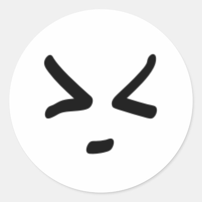 Asian Face Classic Round Sticker (Front)