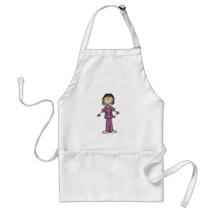 Asian Female Stick Figure Nurse Standard Apron