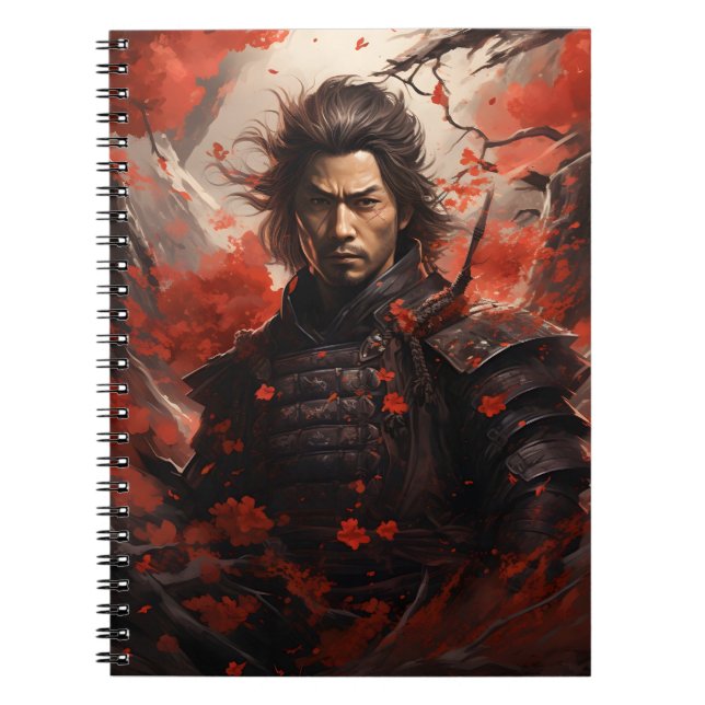Asian Fighter Abstract Art Of Japanese Samurai  Notebook (Front)