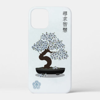 Asian floral bonsai blossom tree graphic design iPhone 12 mini case