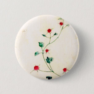 Asian Flower 6 Cm Round Badge