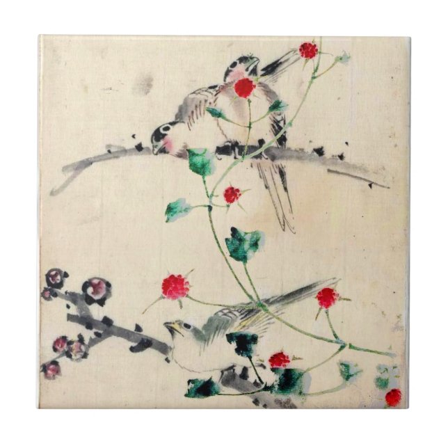 Asian Flower Tile (Front)