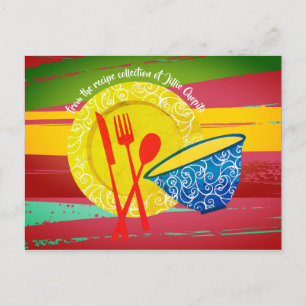 Asian food cooking keeper cookbook recipe card