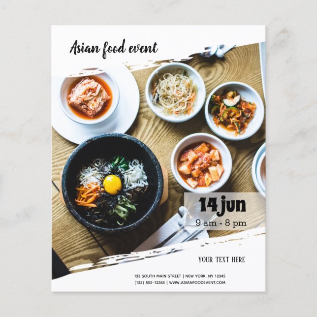 Asian food event flyer (Front)