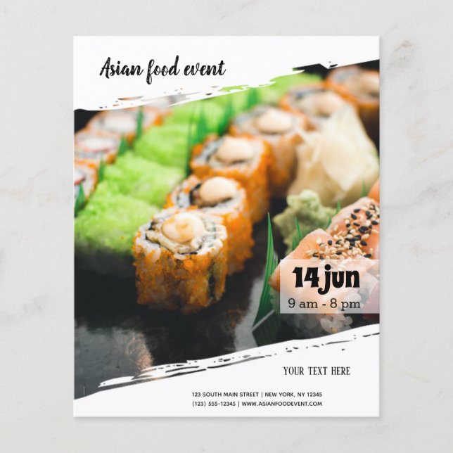 Asian food event flyer (Front)