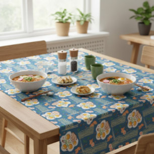 Asian Food Inspired with Noodles & Narutomaki Tablecloth