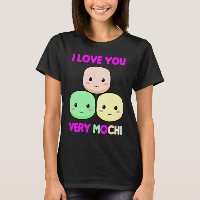 Asian Food Japanese Dish Mochi Dessert Rice Cake J T-Shirt (Front)