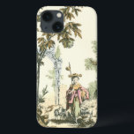 Asian Garden with Woman and Animals iPhone 13 Case<br><div class="desc">A lovely Asian style garden filled with various animals and monitored by a watchful woman. The scene conjures thoughts of the Garden of Eden,  complete with a snake slithering in the foreground. A perfect gift for the worldly,  well-travelled person in your life!</div>