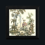 Asian Garden with Woman and Animals Gift Box<br><div class="desc">A lovely Asian style garden filled with various animals and monitored by a watchful woman. The scene conjures thoughts of the Garden of Eden,  complete with a snake slithering in the foreground. A perfect gift for the worldly,  well-travelled person in your life!</div>