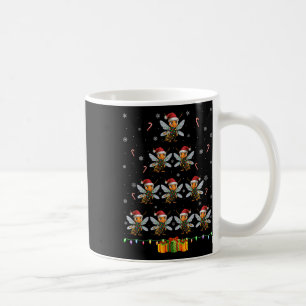 Asian Giant Hornet Santa Hat Xmas Lights Christmas Coffee Mug