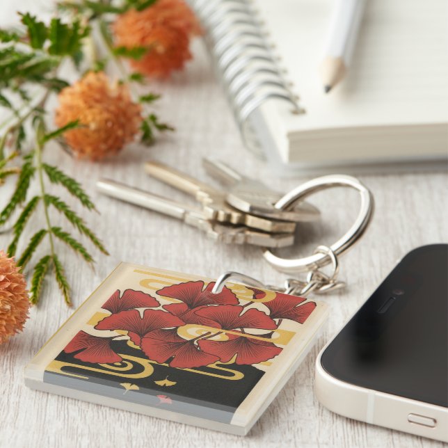 Asian Ginkgo Key Ring (Front Right)