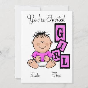 Asian Girl Baby Shower Invitation  Customise It!