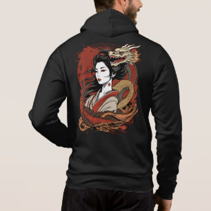 Asian Girl Chinese Dragon Hoodie