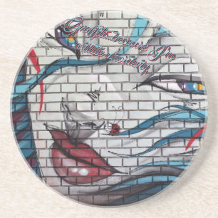 Asian Girl Graffiti Coaster