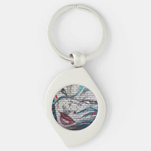 Asian Girl Graffiti Key Ring