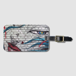 Asian Girl Graffiti Luggage Tag