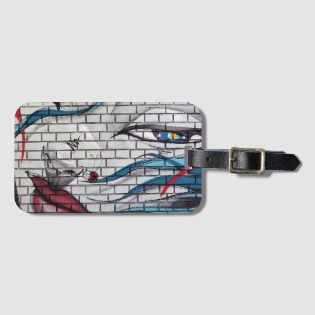 Asian Girl Graffiti  Luggage Tag (Front Horizontal)