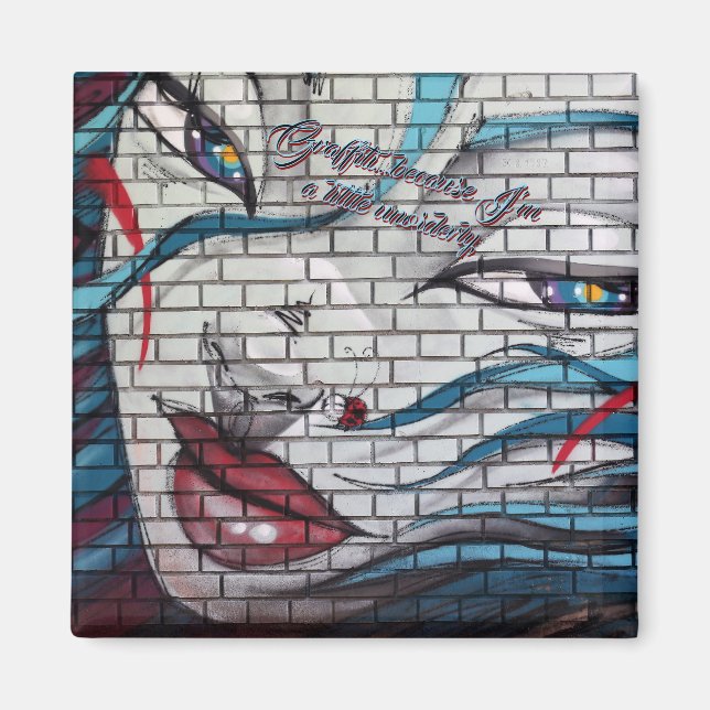 Asian Girl Graffiti  Magnet (Front)
