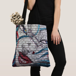 Asian Girl Graffiti Tote Bag