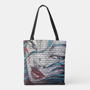 Asian Girl Graffiti Tote Bag