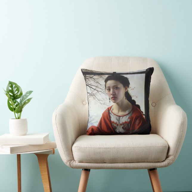Asian Girl Realism Cushion (Chair)