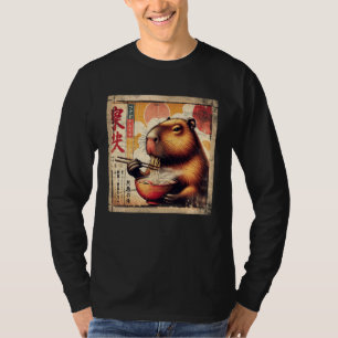 Asian Graphics, Ramen Capybara Anime Vintage Japan T-Shirt