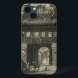 Asian Imperial Temple in Black & White iPhone 13 Case<br><div class="desc">Visitors gather in front of this Asian imperial temple,  ready to enter. The stunning print is done in black and white,  giving the whole piece an ancient look that mimics the time it is depicting. Put this on your wall today and enjoy!</div>