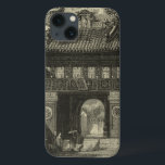 Asian Imperial Temple in Black & White iPhone 13 Case<br><div class="desc">Visitors gather in front of this Asian imperial temple,  ready to enter. The stunning print is done in black and white,  giving the whole piece an ancient look that mimics the time it is depicting. Put this on your wall today and enjoy!</div>