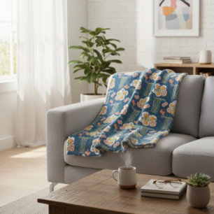 Asian-Inspired Fleece Blanket with Noodles