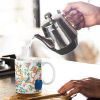 Asian-Inspired Patterns, Colourful Flowers Birds