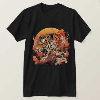 Asian Inspired Vintage Style Retro Japanese Tiger T-Shirt