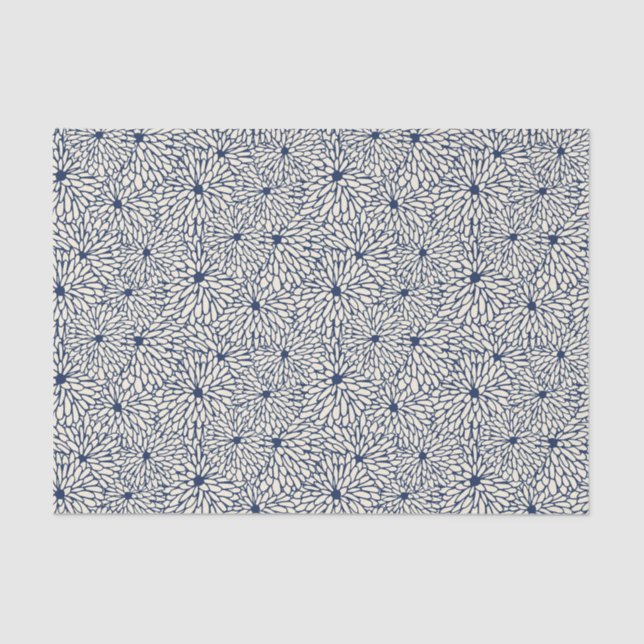 Asian Japanese Floral Pattern Tissue Paper (Front)