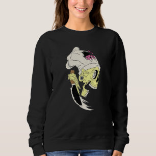 Asian Japanese Skull Cooking Cuisine Restaurant Sweatshirt