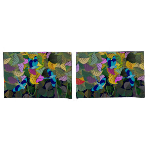 Asian Jungle Blue Indian Rollers Pillowcase