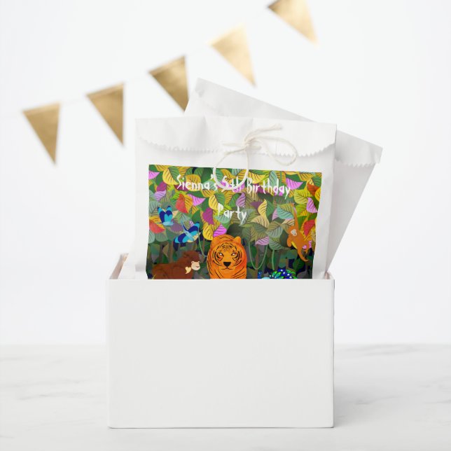 Asian Jungle Tiger Sun Bear Peacock Indian Roller Favour Bags (Party)