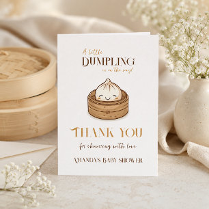 Asian Kawaii Dim Sum Little Dumpling Baby Shower Thank You Card