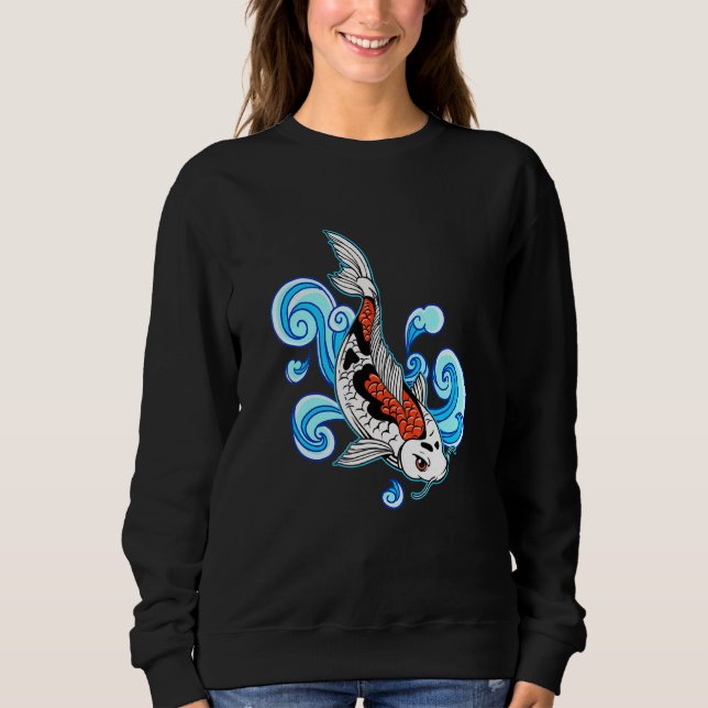 Asian Koi Fish Koi Carp Sweatshirt (Front)