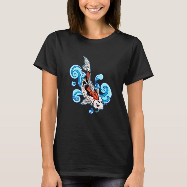 Asian Koi Fish Koi Carp T-Shirt (Front)