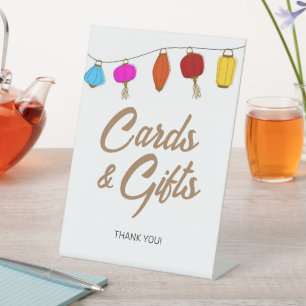 Asian Lanterns "Cards & Gifts" Sign