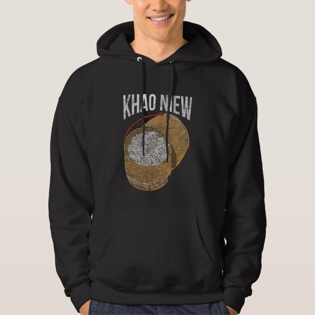 Asian Laos Thai Food Khao Niew Sticky Rice Hoodie (Front)