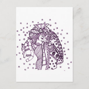 asian mehndi-Wedding Postcard