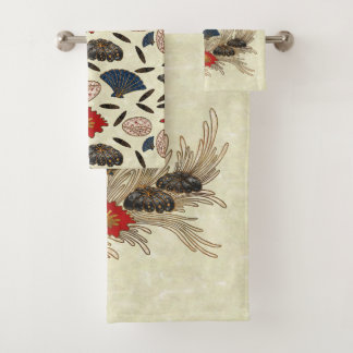 Asian Ocean Deco Bath Towel Set