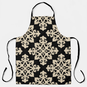 Asian Ornamental Motive Geometric Pattern Apron