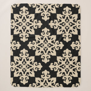 Asian Ornamental Motive Geometric Pattern Sherpa Blanket