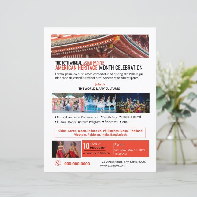 Asian pacific american heritage month Event Flyer (Standing Front)